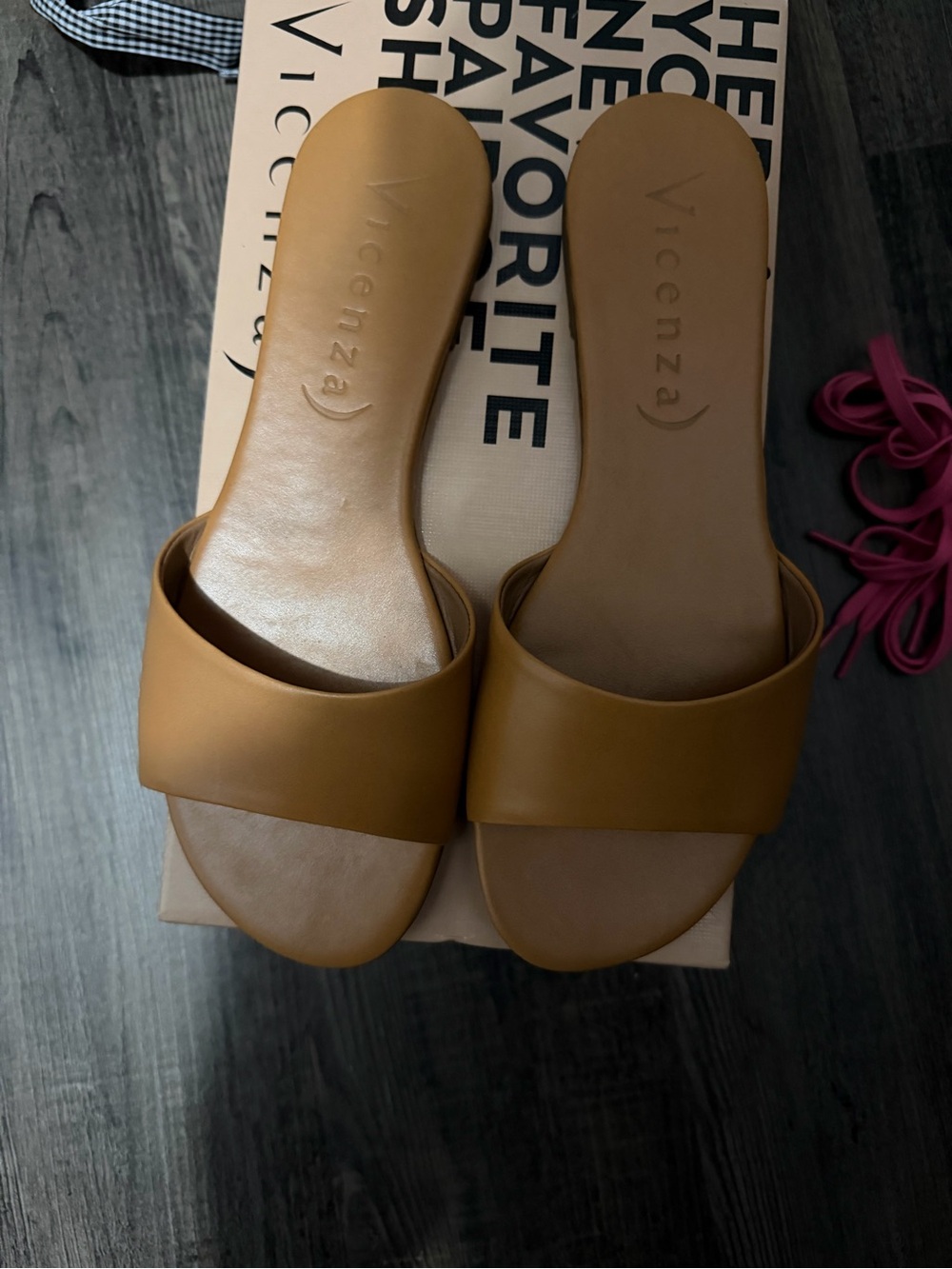 Free People Tan Slide Sandals